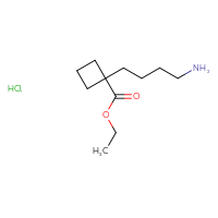 Chemical structure of ethyl 1-(4-aminobutyl)cyclobutane-1-carboxylate hydrochloride - CSSB20963517321