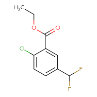 Chemical structure of ethyl 2-chloro-5-(difluoromethyl)benzoate - CSSB00043216901