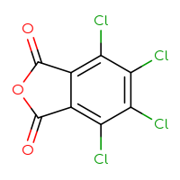 Chemical structure of tetrachloro-1,3-dihydro-2-benzofuran-1,3-dione - CSSB00000011747