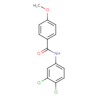Chemical structure of N-(3,4-dichlorophenyl)-4-methoxybenzamide - CSSB00046132904