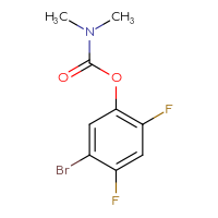 Chemical structure of 5-bromo-2,4-difluorophenyl N,N-dimethylcarbamate - CSSB21432545243