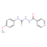 Chemical structure of N-{[(4-methoxyphenyl)carbamothioyl]amino}pyridine-4-carboxamide - CSSB00104462125