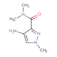 Chemical structure of 4-amino-N,N,1-trimethyl-1H-pyrazole-3-carboxamide - CSSB00012263969