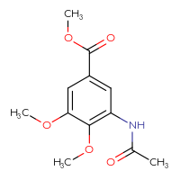 Chemical structure of methyl 3-acetamido-4,5-dimethoxybenzoate - CSSB02002590280