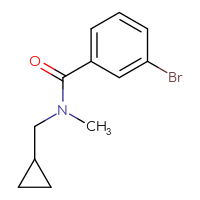 Chemical structure of 3-bromo-N-(cyclopropylmethyl)-N-methylbenzamide - CSSB00011362135