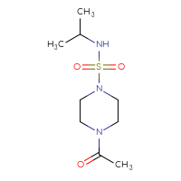 Chemical structure of 4-acetyl-N-(propan-2-yl)piperazine-1-sulfonamide - CSSB00050704770