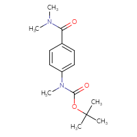 Chemical structure of tert-butyl N-[4-(dimethylcarbamoyl)phenyl]-N-methylcarbamate - CSSB02126994757
