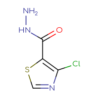 Chemical structure of 4-chloro-1,3-thiazole-5-carbohydrazide - CSSB00000054352