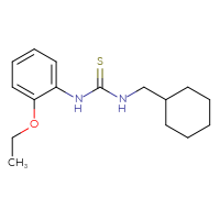 Chemical structure of 1-(cyclohexylmethyl)-3-(2-ethoxyphenyl)thiourea - CSSB01385184465