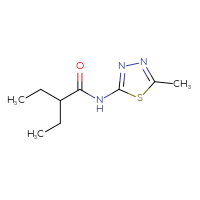 Chemical structure of 2-ethyl-N-(5-methyl-1,3,4-thiadiazol-2-yl)butanamide - CSSB00047665555