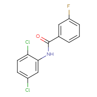 Chemical structure of N-(2,5-dichlorophenyl)-3-fluorobenzamide - CSSB00104097306