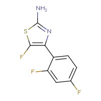 Chemical structure of 4-(2,4-difluorophenyl)-5-fluoro-1,3-thiazol-2-amine - CSSB00103148310