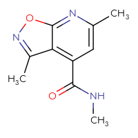 Chemical structure of N,3,6-trimethyl-[1,2]oxazolo[5,4-b]pyridine-4-carboxamide - CSSB00000242441