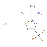 Chemical structure of 2-[4-(trifluoromethyl)-1,3-thiazol-2-yl]propan-2-amine hydrochloride - CSSB06741647798