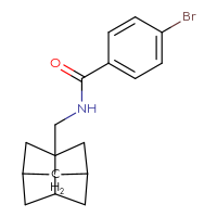 Chemical structure of 4-bromo-N-({tricyclo[3.3.1.0³,⁷]nonan-3-yl}methyl)benzamide - CSSB06624236059