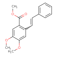 Chemical structure of methyl 4,5-dimethoxy-2-(2-phenylethenyl)benzoate - CSSB06588106894