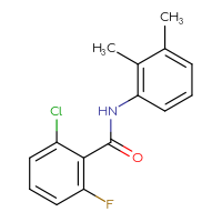Chemical structure of 2-chloro-N-(2,3-dimethylphenyl)-6-fluorobenzamide - CSSB00046136866