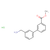 Chemical structure of methyl 3'-(aminomethyl)-[1,1'-biphenyl]-3-carboxylate hydrochloride - CSSB00103148639