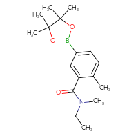 Chemical structure of N-ethyl-N,2-dimethyl-5-(4,4,5,5-tetramethyl-1,3,2-dioxaborolan-2-yl)benzamide - CSSB02519410224