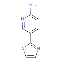 Chemical structure of 5-(1,3-thiazol-2-yl)pyridin-2-amine - CSSB00009964934