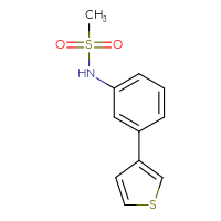 Chemical structure of N-[3-(thiophen-3-yl)phenyl]methanesulfonamide - CSSB00064757986