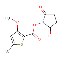 Chemical structure of 2,5-dioxopyrrolidin-1-yl 3-methoxy-5-methylthiophene-2-carboxylate - CSSB20271038372