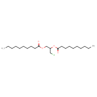 Chemical structure of 1-chloro-3-(decanoyloxy)propan-2-yl decanoate - CSSB00159243992