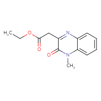 Chemical structure of ethyl 2-(4-methyl-3-oxo-3,4-dihydroquinoxalin-2-yl)acetate - CSSB00025733941