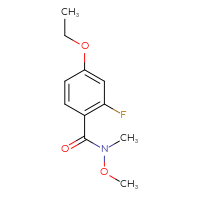 Chemical structure of 4-ethoxy-2-fluoro-N-methoxy-N-methylbenzamide - CSSB21151590456
