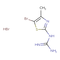 Chemical structure of N-(5-bromo-4-methyl-1,3-thiazol-2-yl)guanidine hydrobromide - CSSB06629244494