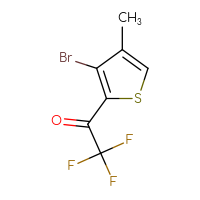 Chemical structure of 1-(3-bromo-4-methylthiophen-2-yl)-2,2,2-trifluoroethan-1-one - CSSB00103110563