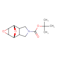 Chemical structure of tert-butyl (1R,7S)-9,11-dioxa-4-azatetracyclo[5.3.1.0²,⁶.0⁸,¹⁰]undecane-4-carboxylate - CSSB20963522616