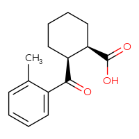Chemical structure of (1R,2S)-2-(2-methylbenzoyl)cyclohexane-1-carboxylic acid - CSSB00025747117