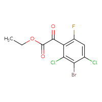 Chemical structure of ethyl 2-(3-bromo-2,4-dichloro-6-fluorophenyl)-2-oxoacetate - CSSB03450026831