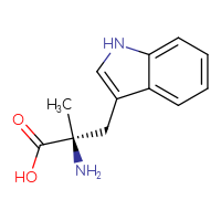 Chemical structure of (2S)-2-amino-3-(1H-indol-3-yl)-2-methylpropanoic acid - CSSB00020664808