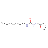 Chemical structure of 3-heptyl-1-[(oxolan-2-yl)methyl]urea - CSSB01997224125