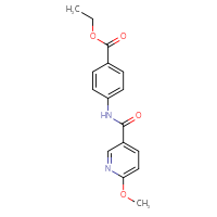 Chemical structure of ethyl 4-(6-methoxypyridine-3-amido)benzoate - CSSB00027160864