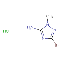 Chemical structure of 3-bromo-1-methyl-1H-1,2,4-triazol-5-amine hydrochloride - CSSB00138414879
