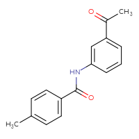 Chemical structure of N-(3-acetylphenyl)-4-methylbenzamide - CSSB00000582094