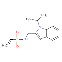 Chemical structure of N-{[1-(propan-2-yl)-1H-1,3-benzodiazol-2-yl]methyl}ethene-1-sulfonamide - CSSB21332102722