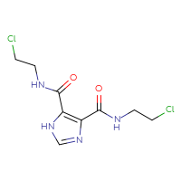 Chemical structure of N4,N5-bis(2-chloroethyl)-1H-imidazole-4,5-dicarboxamide - CSSB00161149258