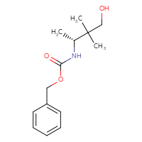 Chemical structure of benzyl N-[(2R)-4-hydroxy-3,3-dimethylbutan-2-yl]carbamate - CSSB20757750451