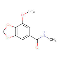 Chemical structure of 7-methoxy-N-methyl-2H-1,3-benzodioxole-5-carboxamide - CSSB06886128782