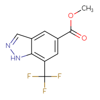 Chemical structure of methyl 7-(trifluoromethyl)-1H-indazole-5-carboxylate - CSSB00025707952