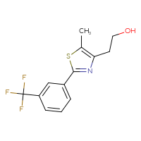 Chemical structure of 2-{5-methyl-2-[3-(trifluoromethyl)phenyl]-1,3-thiazol-4-yl}ethan-1-ol - CSSB00073343268