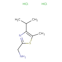 Chemical structure of 1-[5-methyl-4-(propan-2-yl)-1,3-thiazol-2-yl]methanamine dihydrochloride - CSSB02495366103