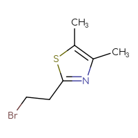Chemical structure of 2-(2-bromoethyl)-4,5-dimethyl-1,3-thiazole - CSSB00021300352