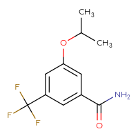 Chemical structure of 3-(propan-2-yloxy)-5-(trifluoromethyl)benzamide - CSSB06270846393