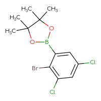 Chemical structure of 2-(2-bromo-3,5-dichlorophenyl)-4,4,5,5-tetramethyl-1,3,2-dioxaborolane - CSSB00010113826