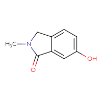 Chemical structure of 6-hydroxy-2-methyl-2,3-dihydro-1H-isoindol-1-one - CSSB00010264224